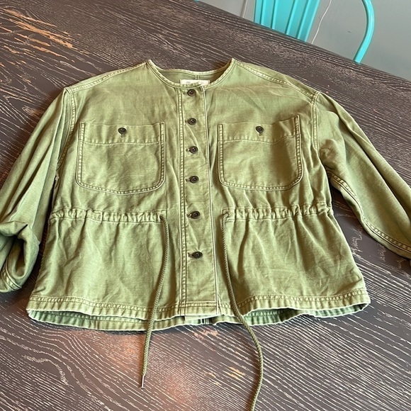 MADEWELL Claremont Drawstring Jacket. Size Medium. Style Al889. Military. Small. - Picture 6 of 11